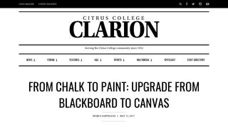 UPGRADE FROM BLACKBOARD TO CANVAS - Citrus College Clarion