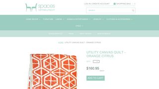 spaces kennebunkport — Utility Canvas Quilt - Orange Citrus