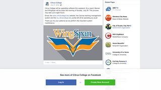 Citrus College - Citrus College will be upgrading software... | Facebook