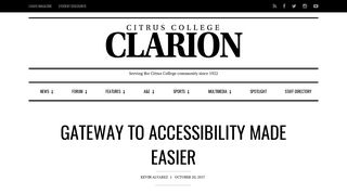 Gateway to accessibility made easier - Citrus College Clarion