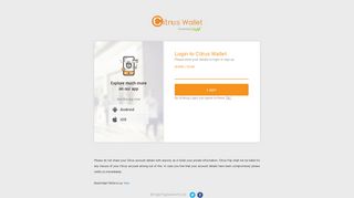 Citrus Wallet - Login to your account