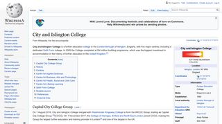 City and Islington College - Wikipedia