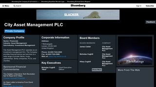 City Asset Management PLC: Company Profile - Bloomberg