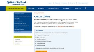 Credit Cards - Gate City Bank