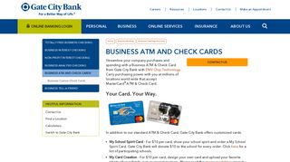 Business ATM and Check Cards - Gate City Bank