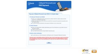 Citibank Personal Loan EMI Payment - BillDesk
