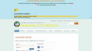 Account Log In | City of Panama City Beach, FL