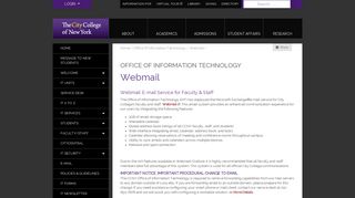 Webmail | The City College of New York
