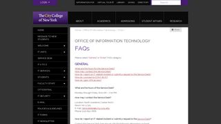 FAQs | The City College of New York
