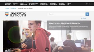 Course: More with Moodle - University of Plymouth