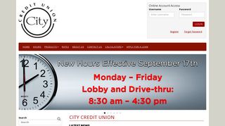 City Credit Union: Home