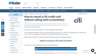 How to cancel a Citi credit card without calling | finder.com