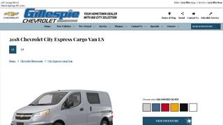 New 2018 Chevrolet City Express Cargo Van from your Union Springs ...