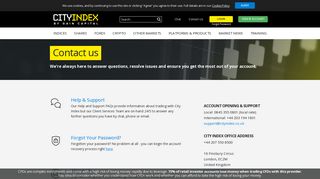 Contact City Index | Get In Touch | City Index UK