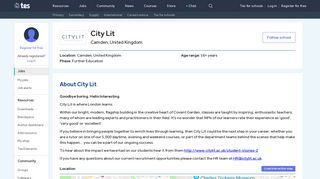City Lit - Tes Jobs