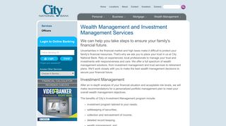 Expert wealth and investment management services | City National Bank