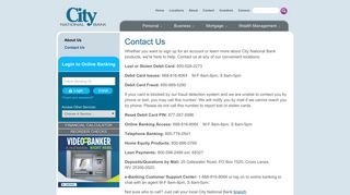 City National Bank | Contact Customer Service