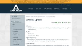 Billing and Payment Options | City of Amarillo, TX - Amarillo.gov