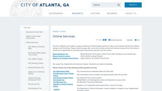 Atlanta, GA : Online Services - City of Atlanta