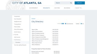 Atlanta, GA : City Directory