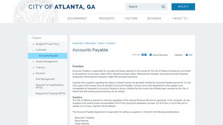 Atlanta, GA : Accounts Payable - City of Atlanta