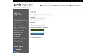 Log In - Austincityjobs