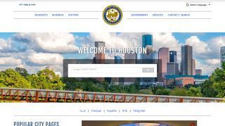 Welcome to the City of Houston eGovernment Center