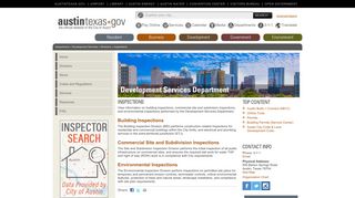 Inspections | Development Services | AustinTexas.gov - The Official ...