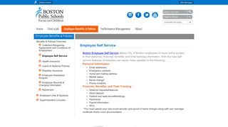 Employee Benefits & Policies / Employee Self Service - Boston Public ...