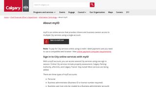 The City of Calgary - About myID