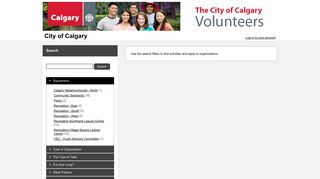MyVolunteerPage - City of Calgary