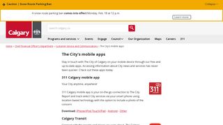 The City of Calgary - The City's mobile apps