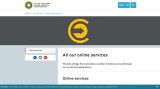 Online apps, portals and services - City of Cape Town