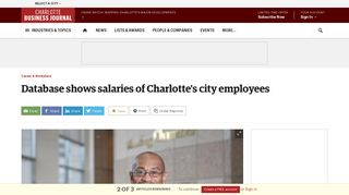 City of Charlotte salary database - Charlotte Business Journal