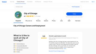 City of Chicago Careers and Employment | Indeed.com