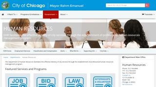 City of Chicago :: Human Resources