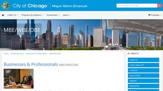 City of Chicago :: MBE/WBE/DBE