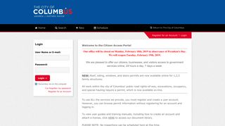 City of Columbus - Online Portal
