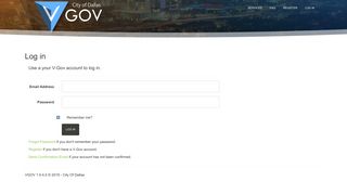 Log in - City of Dallas Virtual Government - VGov