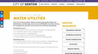 Water Utilities | City of Denton