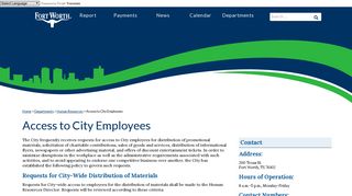 Access to City Employees | City of Fort Worth, Texas