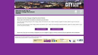 the City of Glasgow College Recruitment Website