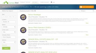 Jobs At City of Houston In Houston, TX | CareerArc