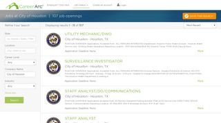 City of Houston Jobs | CareerArc