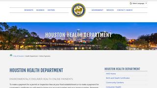 Online Payments - City of Houston