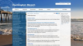 City of Huntington Beach, CA - Services - Online Services
