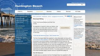 City of Huntington Beach, CA - Municipal Billing