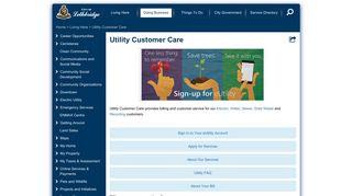 Utility Customer Care - City of Lethbridge