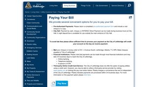 Paying Your Bill - City of Lethbridge