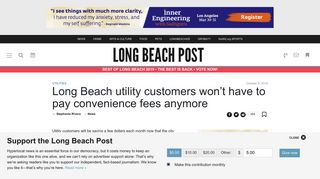 Long Beach utility customers won't have to pay convenience fees ...